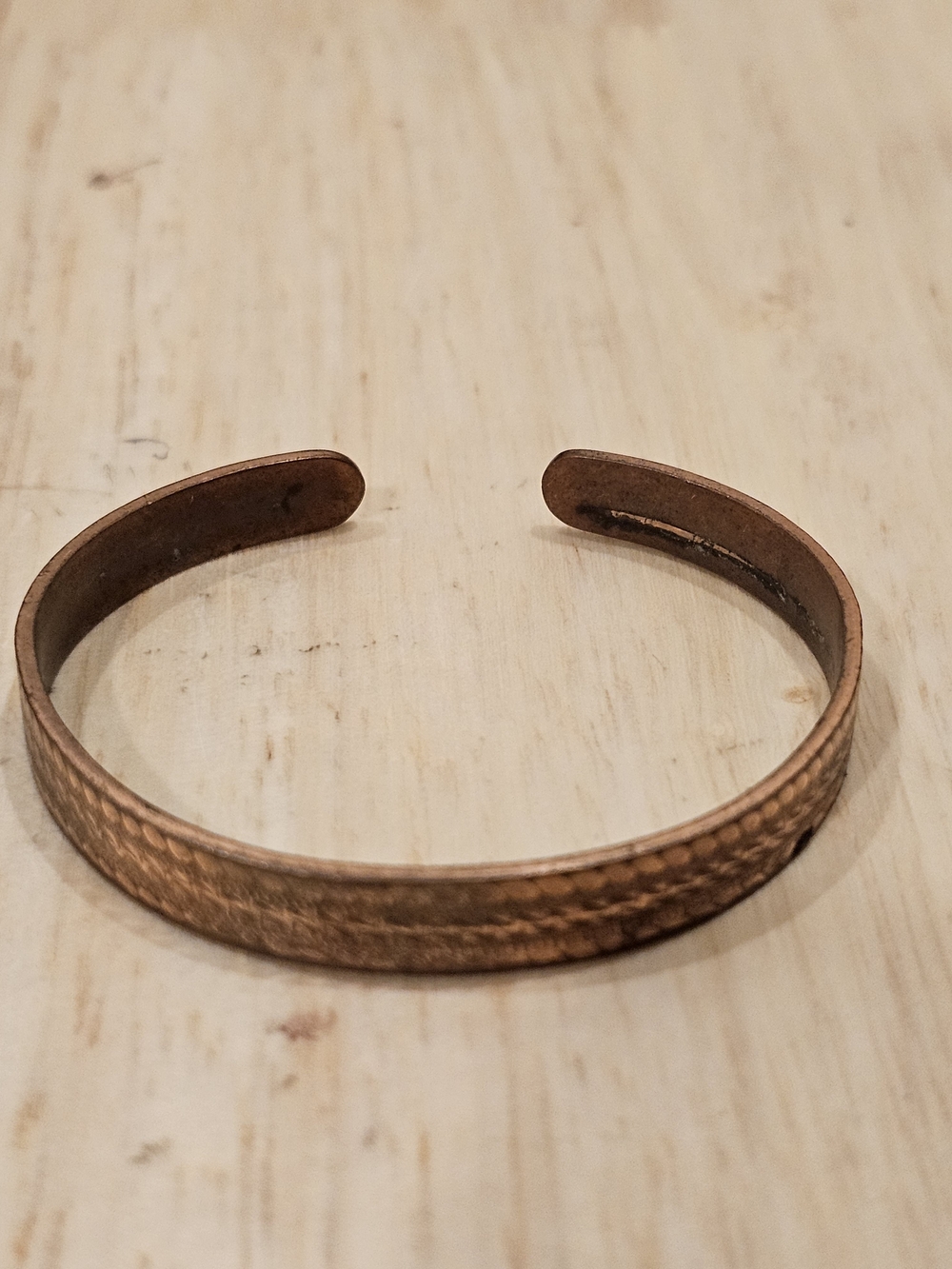 Vintage Montana Silversmiths Engraved Copper Cuff Bracelet